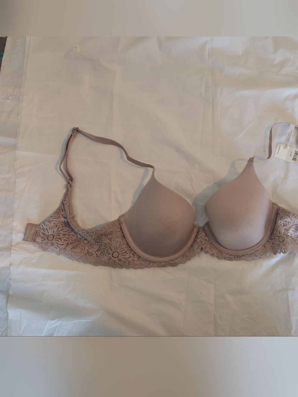 Aerie NEW. Lace Back Smooth Cup Bra in Dusty Mauve. 32C